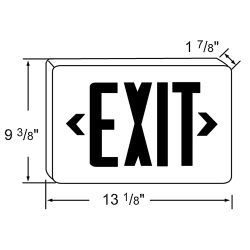 Wet Location Exit Sign Single Face Rp Lighting Fans